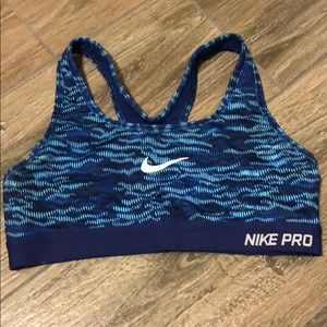 blue nike sports bra